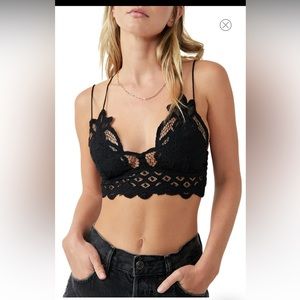 Intimately Free People Adella Longline Bralette - Black - XS